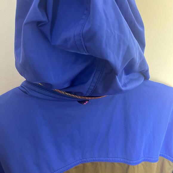 Urban Outfitters Mens‎ Windbreaker Jacket Hood Size Large Blue - Picture 9 of 11